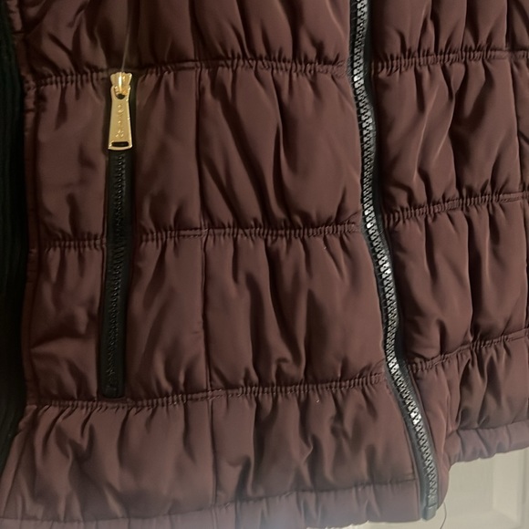 Calvin Klein women’s winter coat jacket zipper jacket maroon color red CK winter - Picture 4 of 16